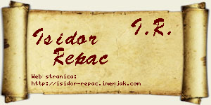 Isidor Repac vizit kartica